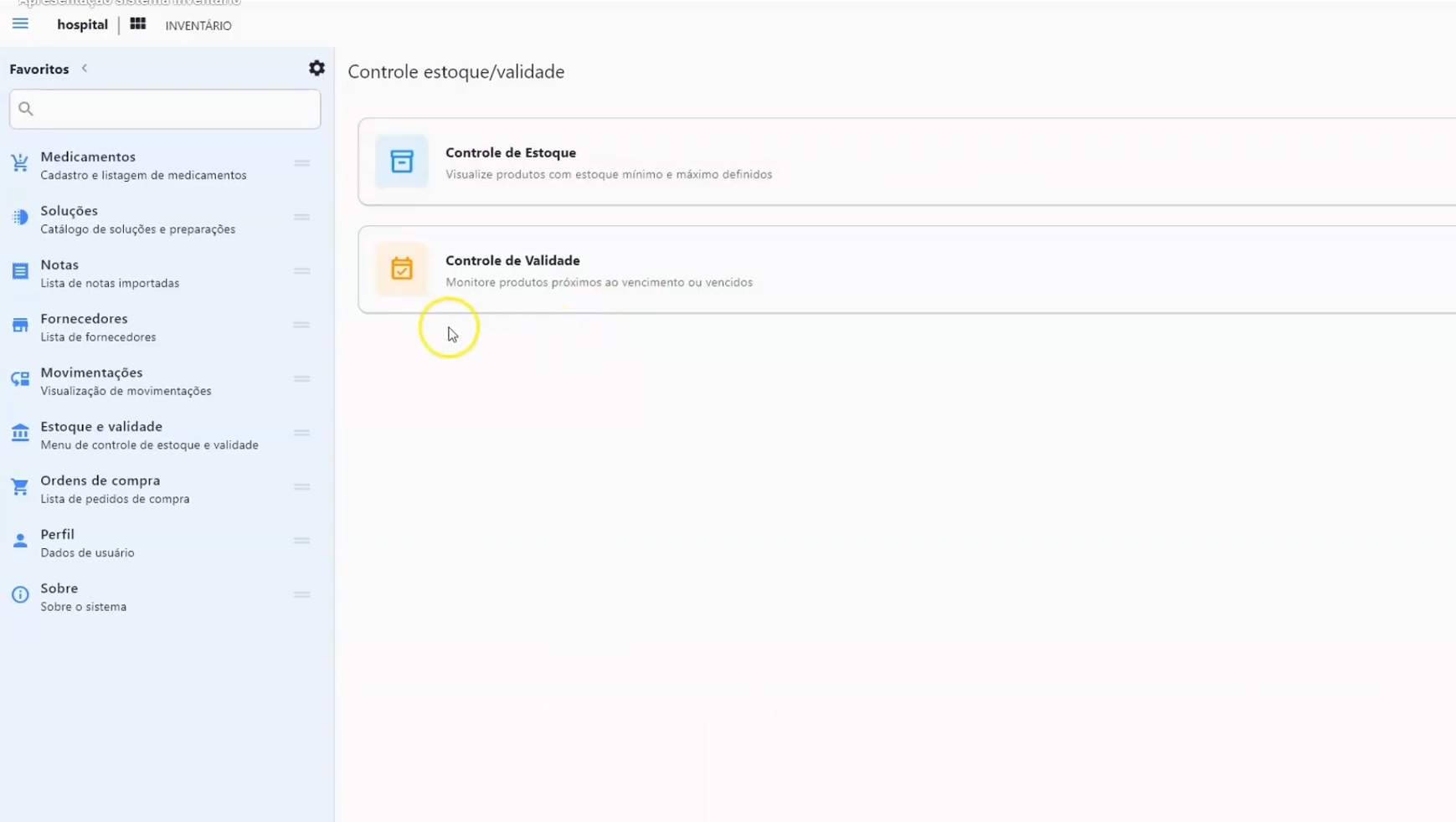 Controle de Estoque e Validade